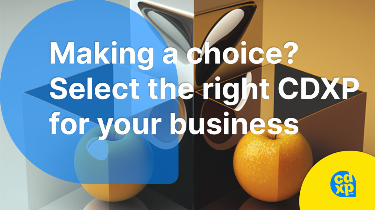 Making a choice? Select the right CDXP for your business 